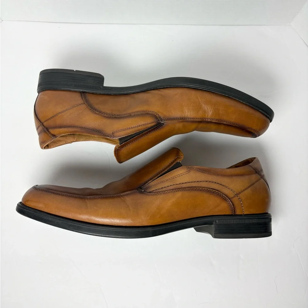 Florsheim Men’s Midtown Moc Toe Slip-On Loafers Cognac Dress Shoe Round Toe 13D‎